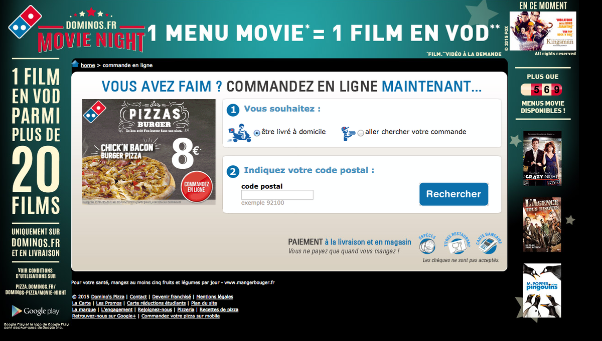 Ifeelgoods powers Domino's Pizza #rewards campaign: 1menu=1movie #wefeelpizza #marketing dominos.fr/commande-en-li…
