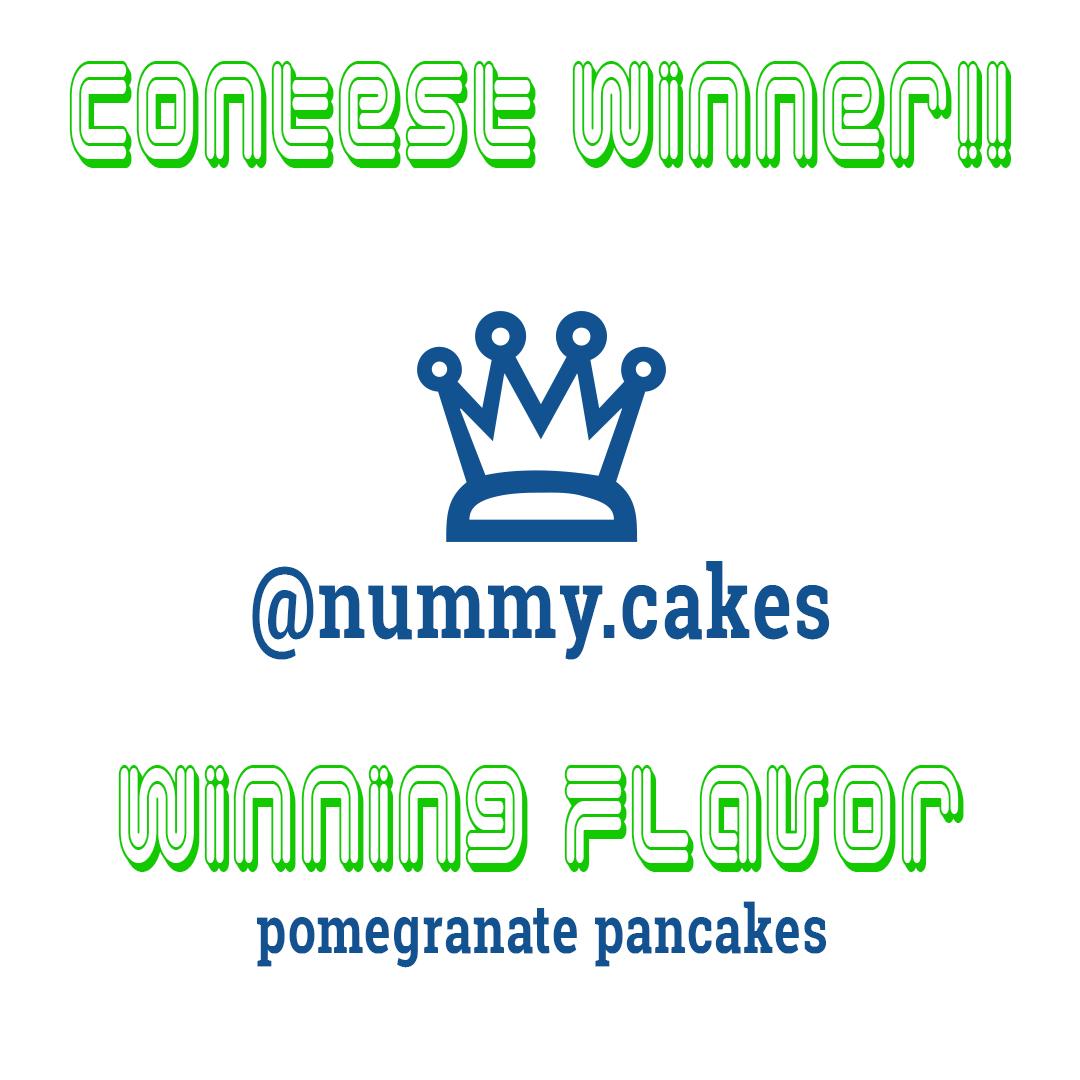 Dabwaxman's tweet photo. Congrats to our #magicflask contest winner @nummy.cakes! The winning flavor is Pomegranate Pancakes! #dabs #winning http://t.co/vc5gCmBA51