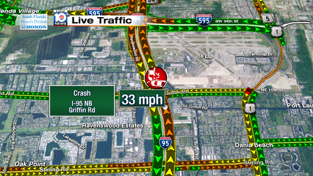 Crash on I-95 NB at Griffin Rd. Speeds at 33mph #traffic #broward @JeniseFernandez http://t.co/fGKE8R2KXy