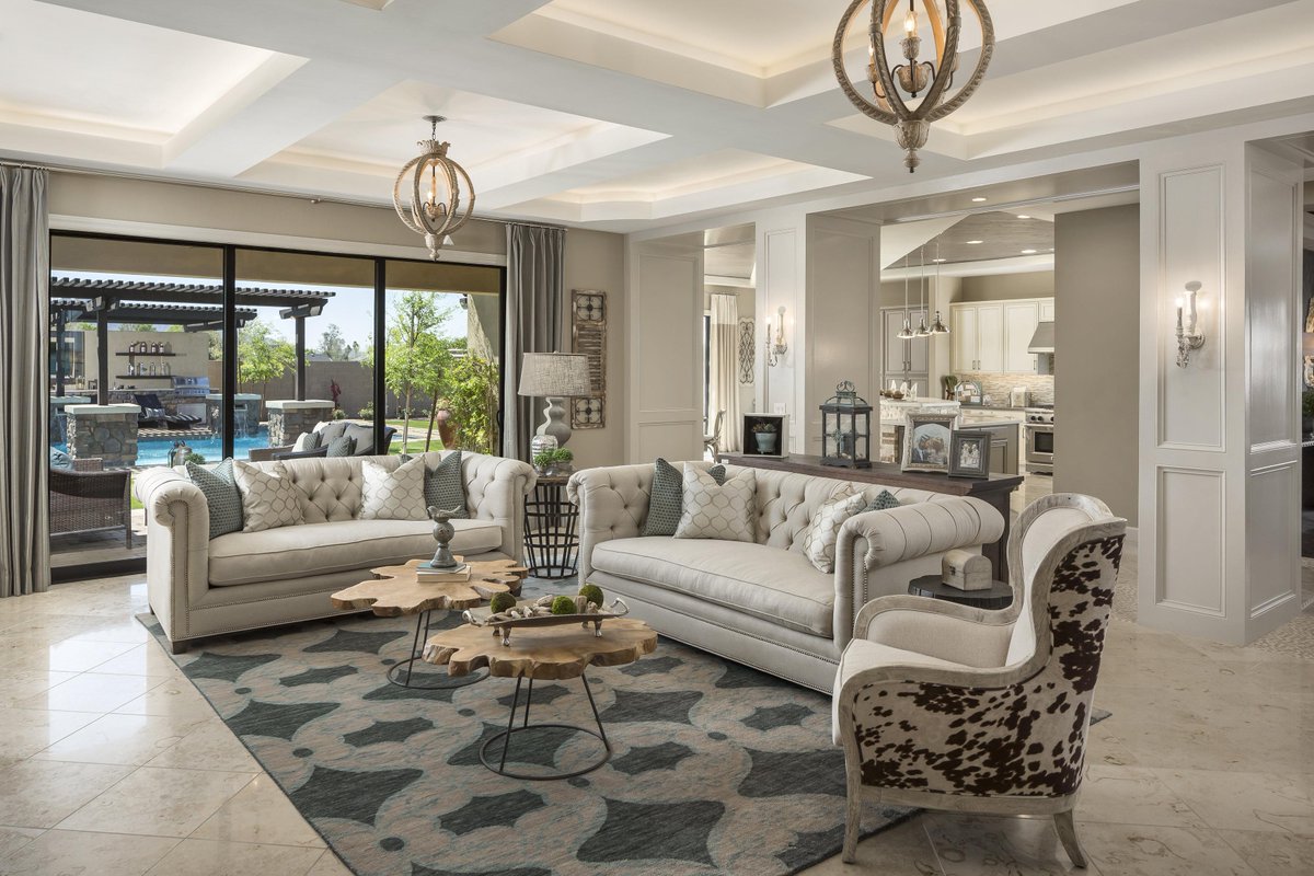 estestinc's tweet photo. Natural limestone, an arabesque patterned rug, and a cowhide side chair for the @tollbrothersinc #DoradaEstates model http://t.co/5LHacrDjmo