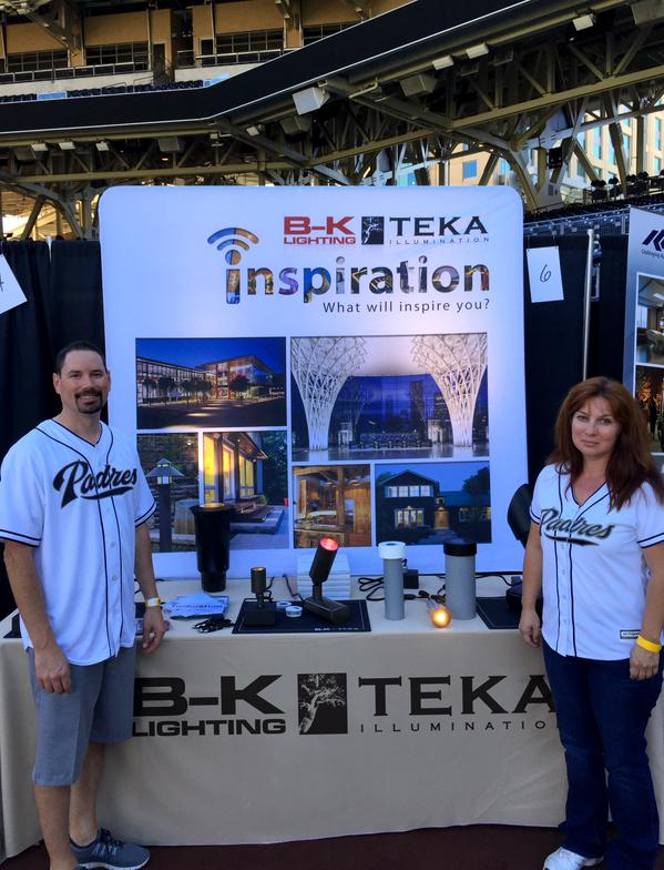 bklighting's tweet photo. @BKRyanBerrios & @BKTriciaMcGrath had a great time showing off the #powerofC in San Diego yesterday! #ILLUMINEX15 http://t.co/euWBbAB2Lu