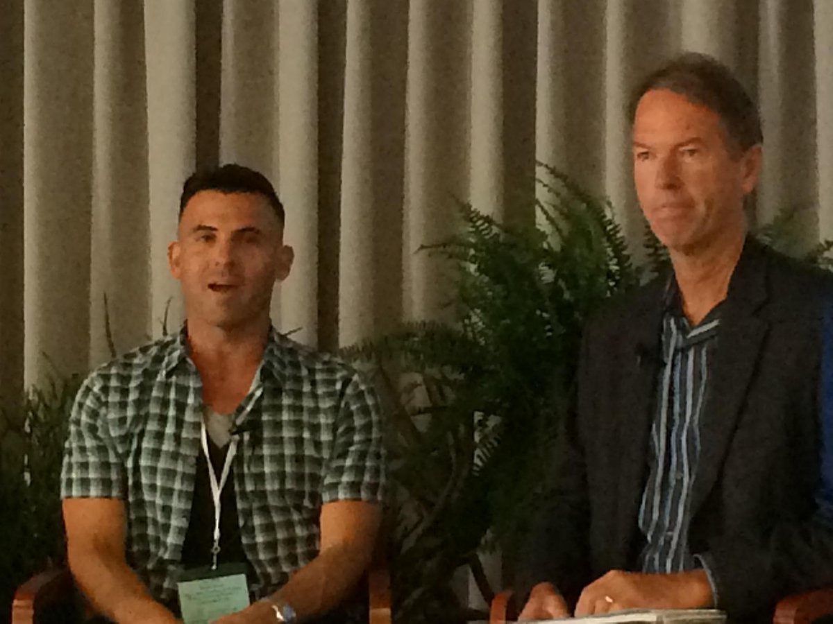suvs's tweet photo. Shad Balch (L) of @GM talks about tech at #MotorPressGuild panel at #AltCarExpo in Santa Monica. http://t.co/HLkITWkVLx
