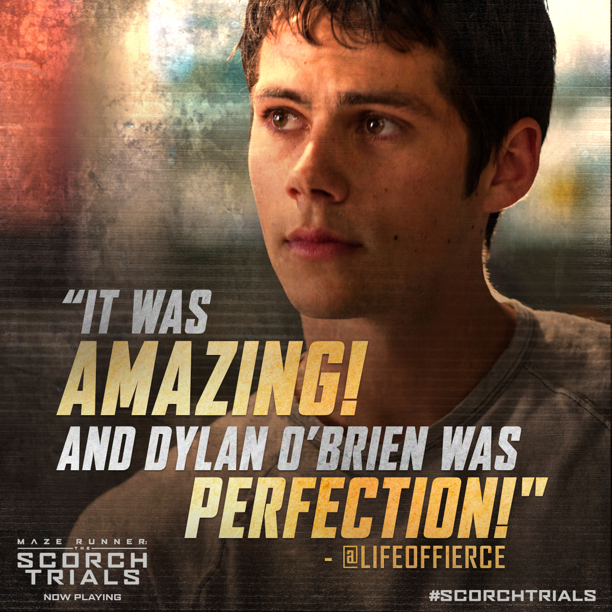 MazeRunnerMovie's tweet photo. Go from Greenie to Glader. Tag who you’re taking to #ScorchTrials. http://t.co/iYym8Pee5m