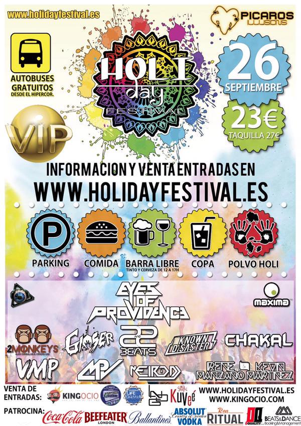 CenterWaves's tweet photo. Holiday Festival vuelve de nuevo a Granada el próximo 26 de Septiembre. | @Holidaypicaros - http://t.co/zDtpBcndOg http://t.co/rYBaVL92pt