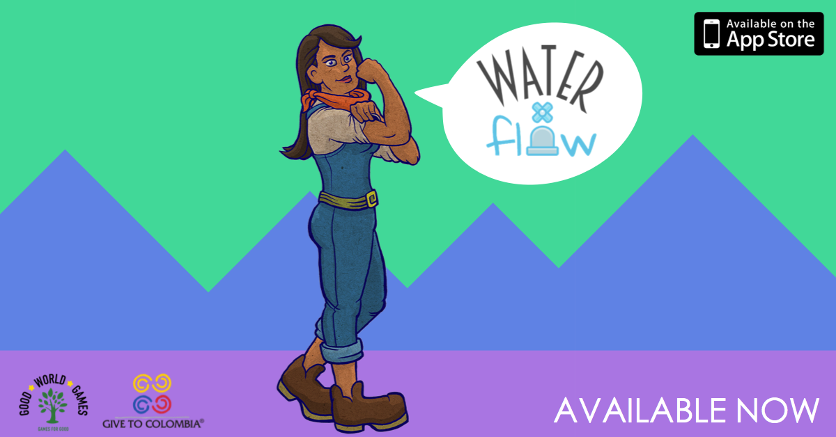 goodworldgames's tweet photo. Thank you so much @SofiaVergara for your wonderful support of #WaterFlow! http://t.co/jGhMg32wb4 http://t.co/HKLC2yoe6G