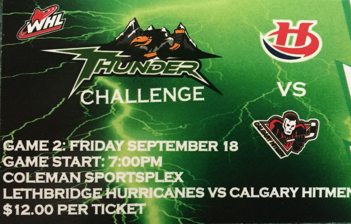CNPThunder's tweet photo. @WHLHurricanes VS @WHLHitmen tonight @7pm in #CrowsnestPass #ThunderChallenge #WHL #CNPThunder http://t.co/L25MSm7yZ5
