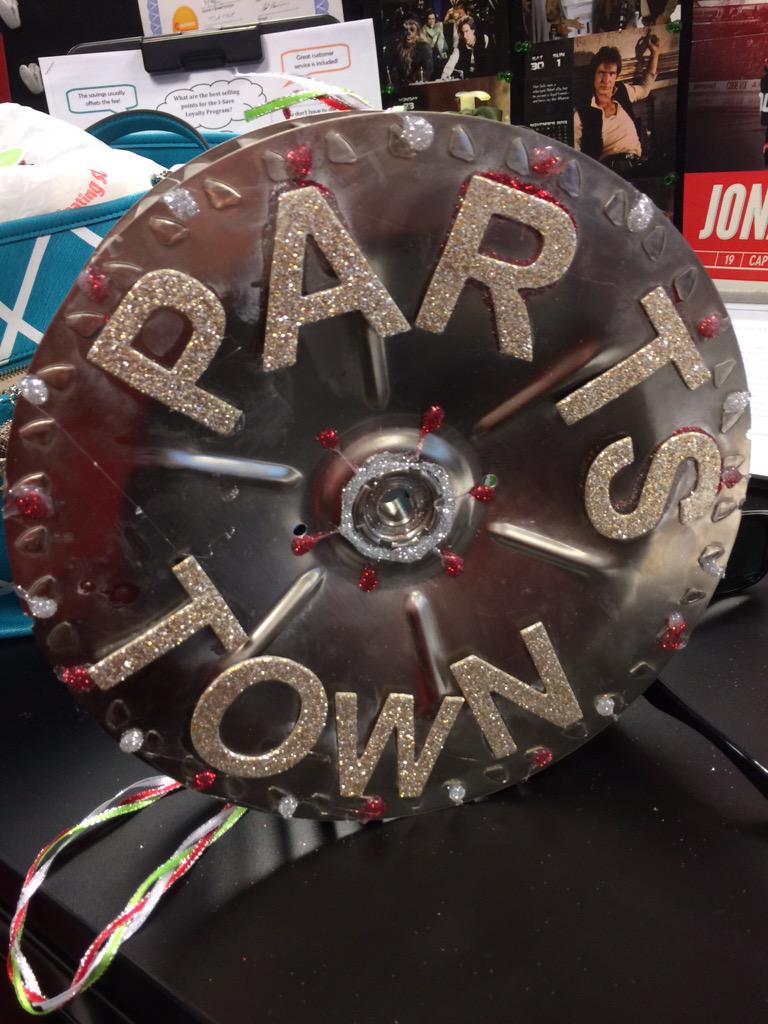 irishiwasclever's tweet photo. #PartsTownPride #bedazzled #blowerwheel #recycled #PTFlav http://t.co/oee17wEldt