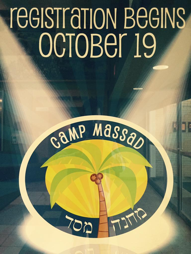 CampMassadMB's tweet photo. Registration begins October 19th! #kayitz2016 is just around the corner! Heydad Massad! http://t.co/LjY8vtqe51
