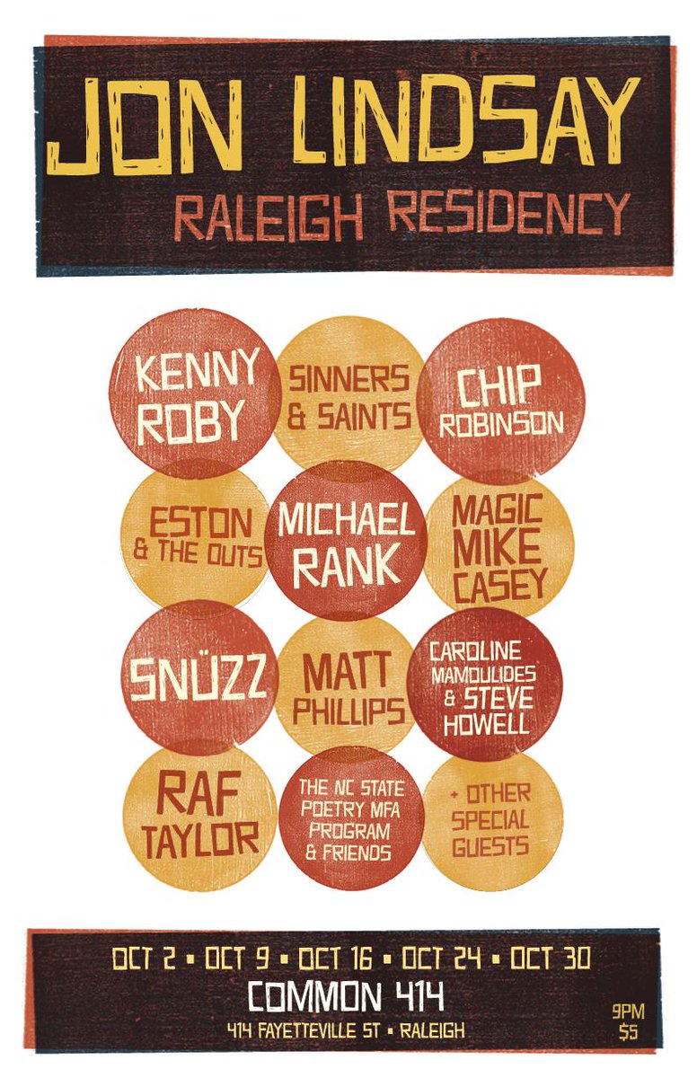 common414's tweet photo. Jon Lindsay Raleigh Residency coming very soon! http://t.co/aNzs5uFD64