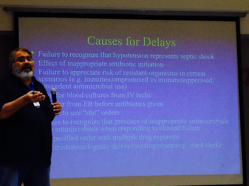 ThinkSyncs's tweet image. Anand Kumar's #TimeIsLife: every 1hr delay in antibiotics = 7.4% increase mortality in #SepticShock. @developingem