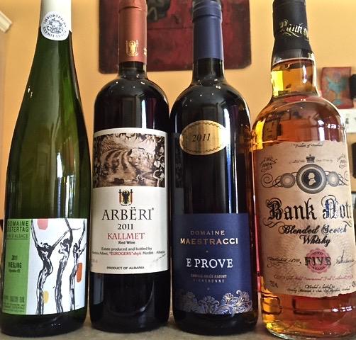 Join us tonight 6-8 to sample Alsatian Riesling, Albanian Red from the Kallmet grape &amp; a Corsican Red Blend - lovely!