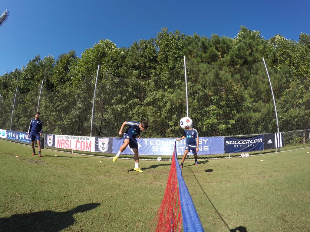 NorthCarolinaFC's tweet photo. More candid images from today's practice via @RailHawksFC's inside man, #ElSanto @WellsThompson 🎥 #NASLAccess http://t.co/bd4yZQFCJ7