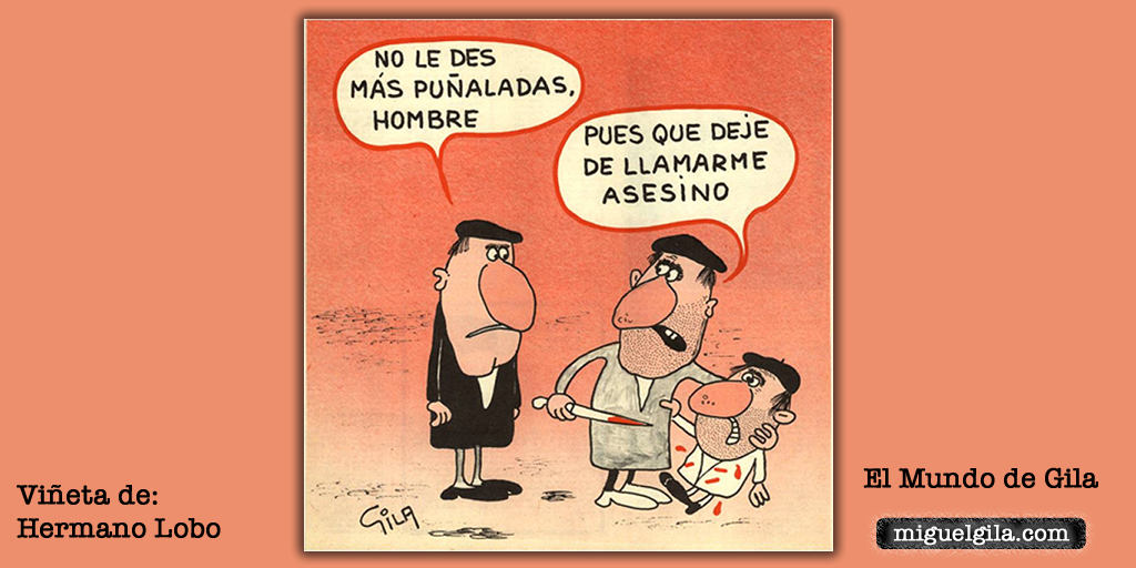 ElMundoDeGila's tweet image. #ChistesDeHumorNegro "La Gran Disculpa" Viñeta de #MiguelGila goo.gl/pUZJHX