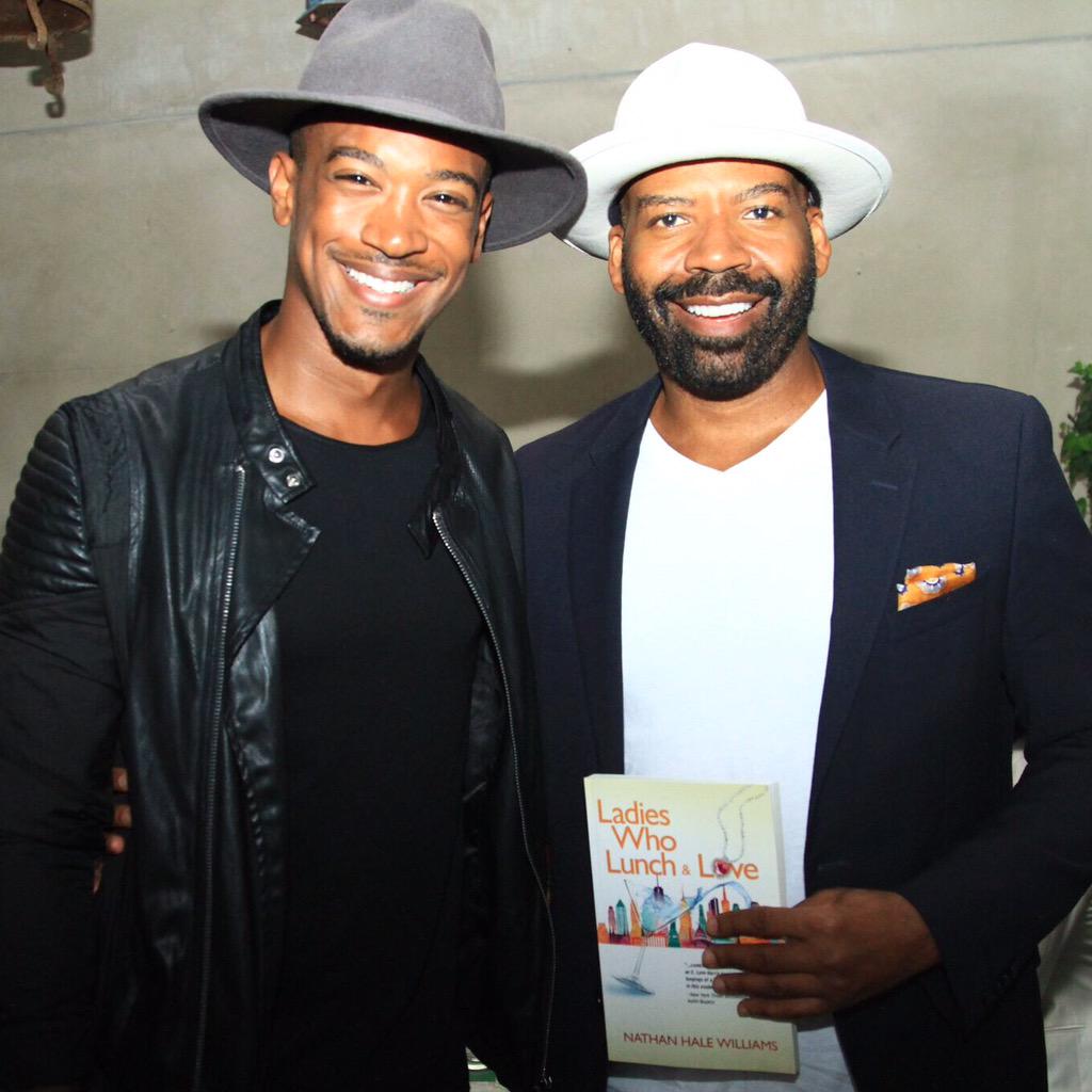 SergioHarford's tweet photo. Congrats @nathanhwilliams on the release of your book #LadiesWhoLunchAndLove. Pictured with @lloydboston #SofitelLA http://t.co/8iMKOiE0ad