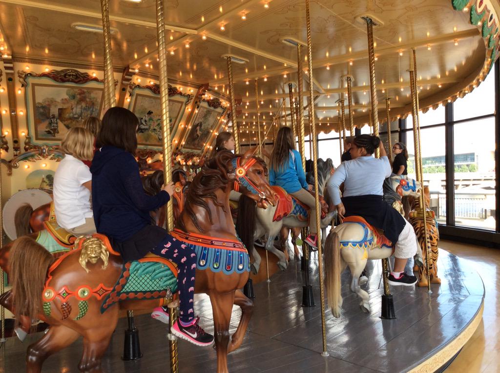 Students took ride on the carousel today!