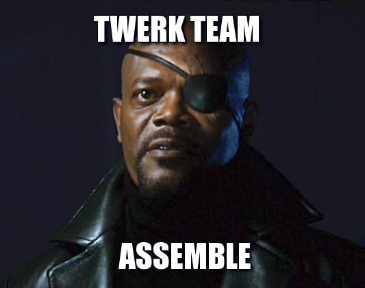 #TGIF Twerk Team Assemble! #TwerkinIt #Avengers