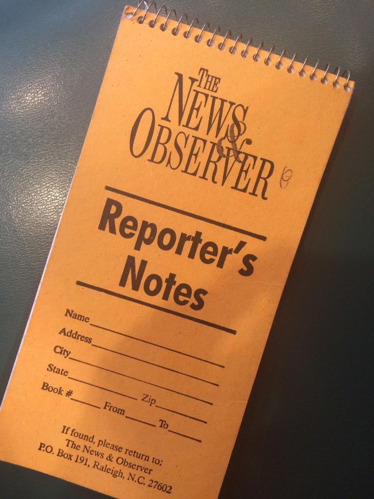 NandO_Equipment's tweet photo. Fresh new notepad @_andrewcarter will be taking to Kenan Stadium on Saturday. #hotness #coolnotepad #dopepad http://t.co/zB4GTifaoF