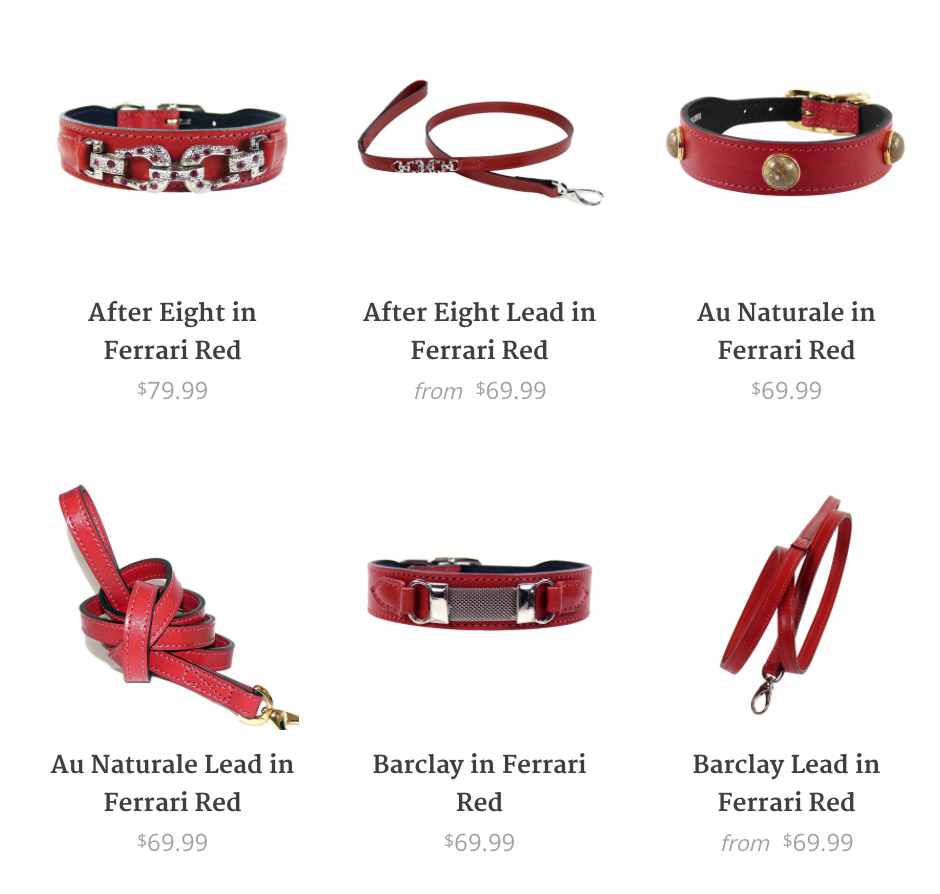 DDogShop's tweet photo. Ferrari Red Dog Collars! http://t.co/E91XUmraUm http://t.co/zYcpvwgk9C