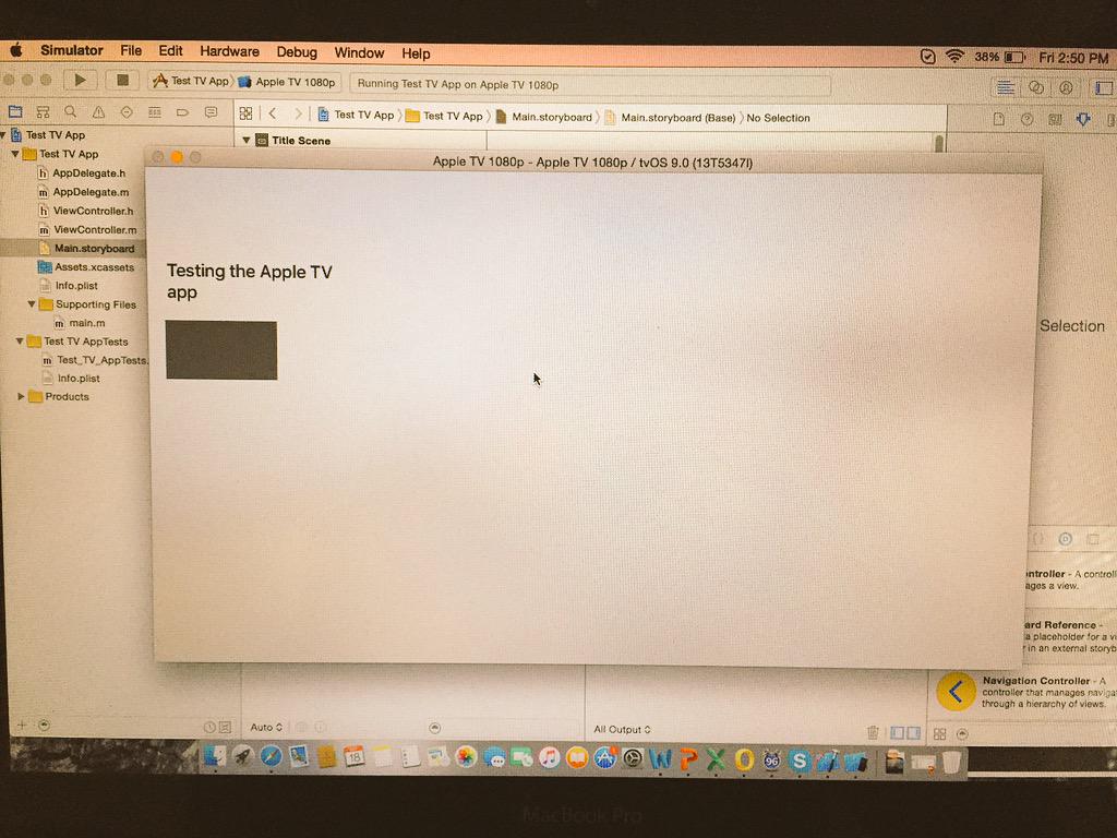 RamanandaShetty's tweet photo. Trying #apple tv app using pure objective c π learning tv frameworks #tvmlkit http://t.co/MyGnb0OZ37