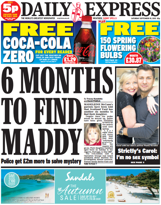 Sky News - 6 months to find Maddie CPNgHa7XAAErNe3