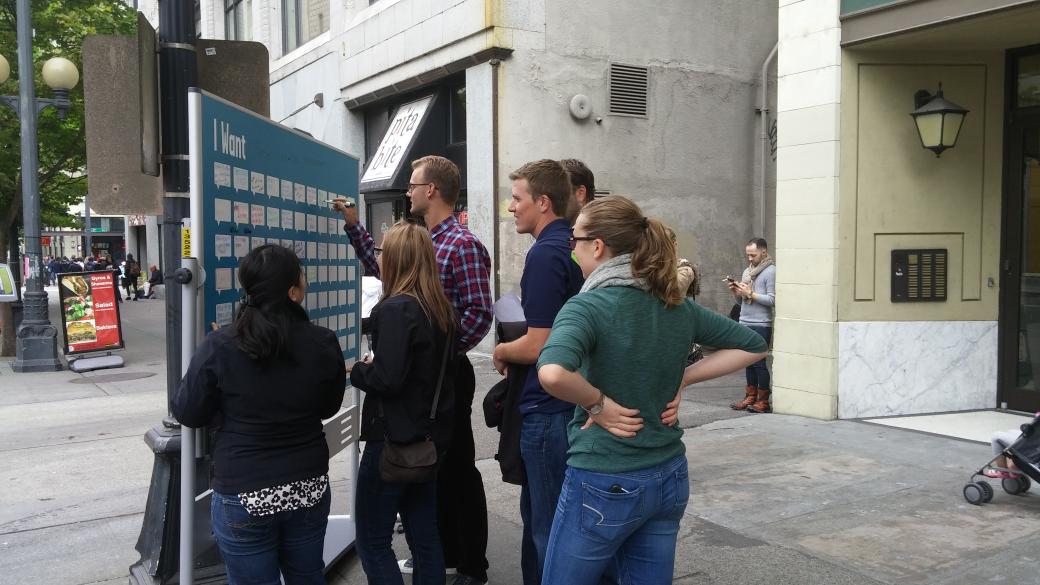 kaarinkeil's tweet photo. #ParkingDay is helping start the conversation. What I want for downtown.... @parkingdaySEA @downtownseattle http://t.co/pzzdCJmGi1