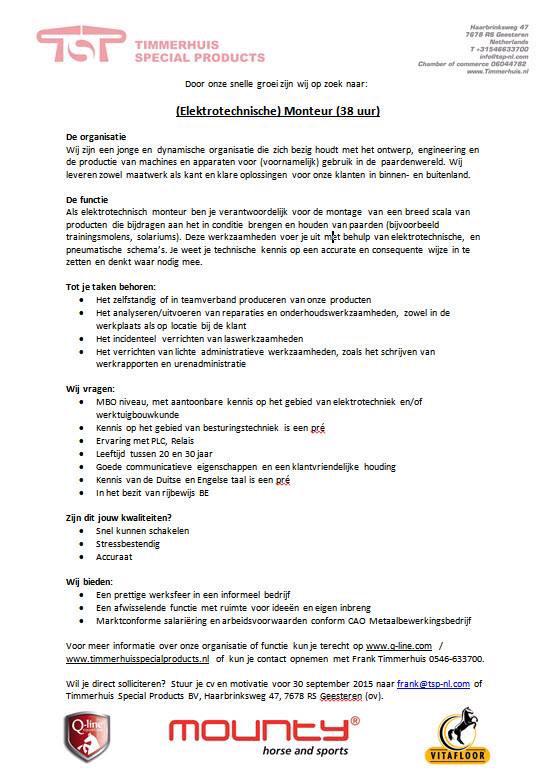 TSPFrank's tweet photo. Wij zoeken een nieuwe collega http://t.co/6pXgHrM6A1