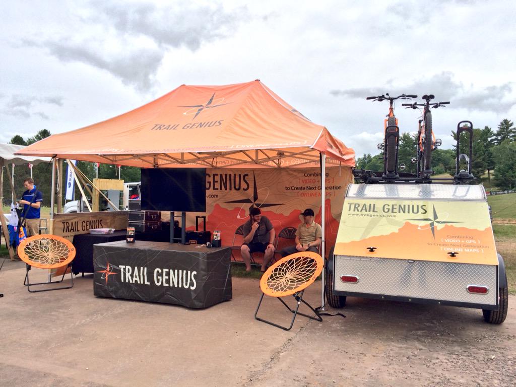 All set up and ready for the Chequamegon Fat Tire Festival expo!