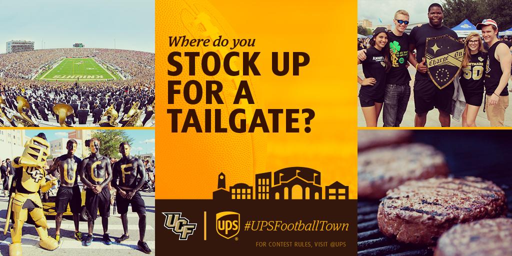 KnightsPromos's tweet photo. Knights, where do you go to get ready for tailgating? Nominate your favorite business landmark using #UPSFootballTown http://t.co/1r40Hzn626