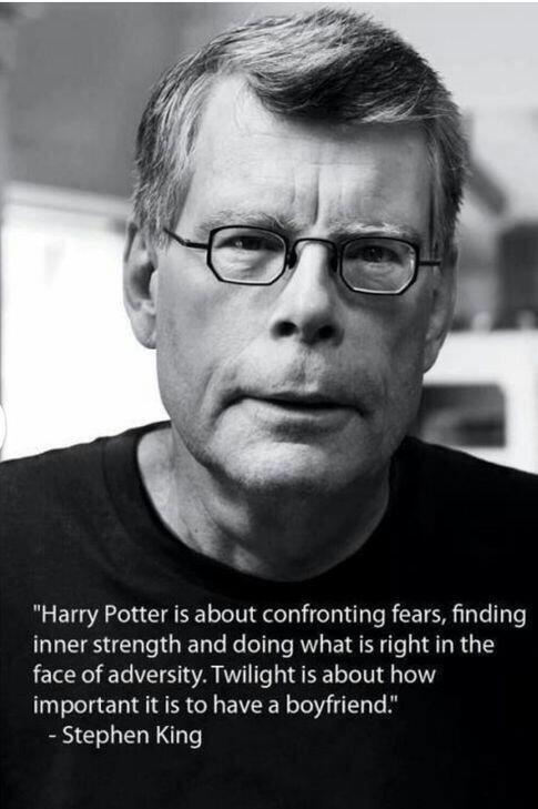 Stephen King on Harry Potter vs Twilight