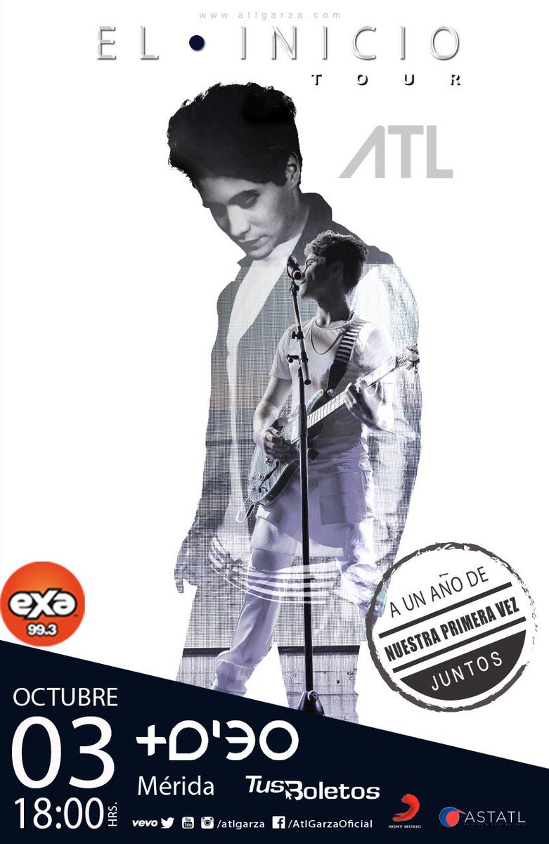 EXAMERIDA's tweet photo. 3 de octubre.... @ATLGarza en concierto! Compra tus boletos en http://t.co/UFSA0jhsr1 http://t.co/1gVpb0B6aM