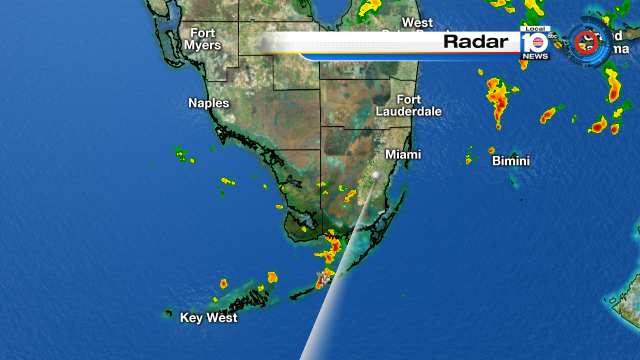 Parts of South Florida could see a spotty, passing shower or storm this evening. http://t.co/KEKDxsWzDV