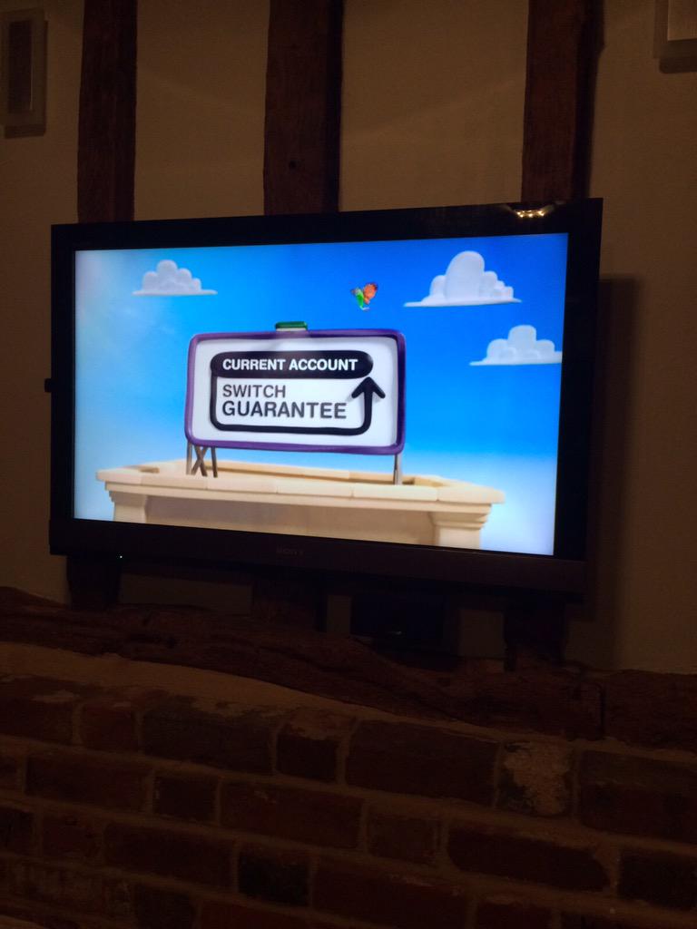 _mike_chambers_'s tweet photo. A friend just sent me a photo - our new TV campaign #currentaccountswitch #bacs http://t.co/BNls3IWTpl