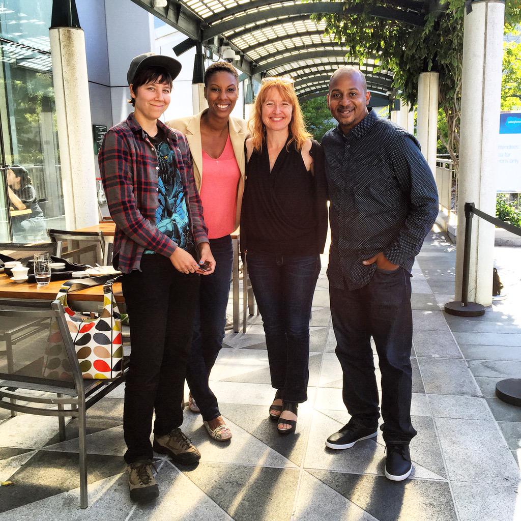 waynesutton's tweet image. Yesterday&apos;s #TechInclusion15 team brunch recap w/ Lus, @Sumayyah_EE &amp;amp;!@mbrianaepler  ... Awesome times ahead!