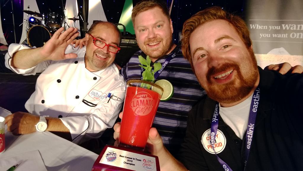 ChrisPride's tweet image. Pumped to help pick a winner of the Best Caesar in Town! @BarmanClinton @KiltedChefAlain #shellfish20th