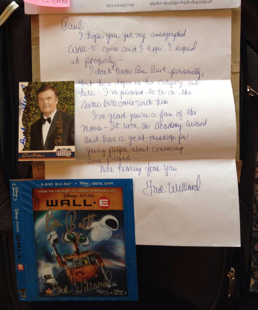 Happy Birthday to WALL-E star I appreciated your letter to me last year! 