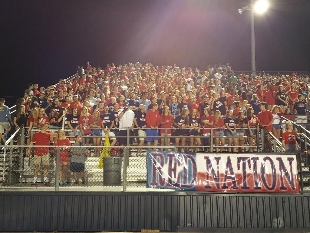 MBHSFootball's tweet photo. Red Nation! #McKinneyBoydBroncos #MTH #LetEmRun #LetsDoThis #ForLandon http://t.co/dOvYtnMO9y