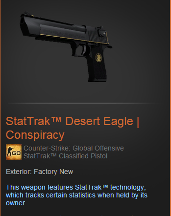 TheSmokeCS's tweet photo. Giving away a ST Deagle Conspiracy. RT and follow myself (@Rift_Smoke) to enter. Ends 28th. #GabenIsIlluminati #CSGO http://t.co/K4pJZHq8Eh