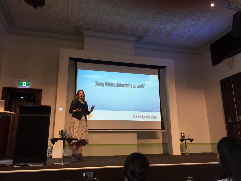 SlinkyDidIt's tweet photo. We need to do things differently... @CarolineMareeO rocking it at #TDCCareerSummit #leadingatwork http://t.co/Igdhj2YNwo