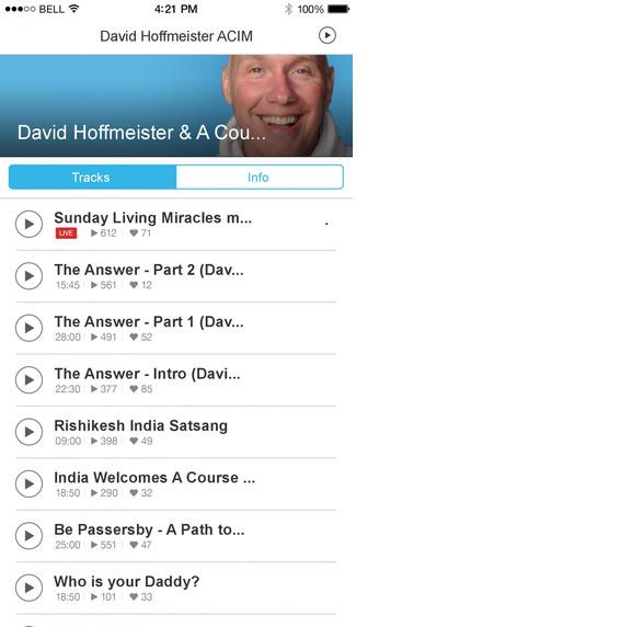 ACIM_YouTube's tweet image. Using David's App will bring great insights into the true experience of A Course In Miracles. Spring into experience.