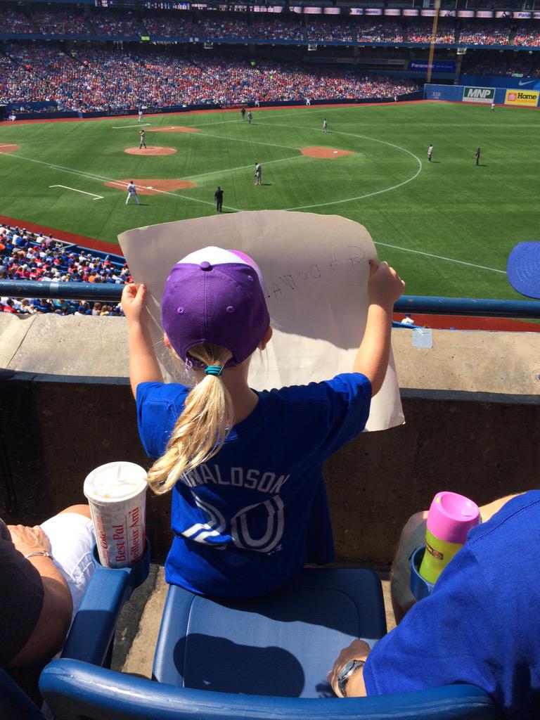 hello_miika's tweet photo. @BlueJays my #truebluemoment getting to see this little (BIG) Donaldson fan get so excited everytime he hit! Truefan! http://t.co/UeDRt9xIIJ