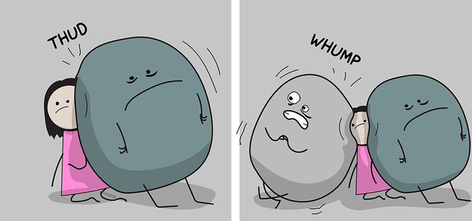 LaughingSquid's tweet photo. The Conflicting Battle of Depression &amp; Anxiety Personified In a Thoughtfully Illustrated Comic http://t.co/rveTTDz3eV http://t.co/qlQQgb7O0c