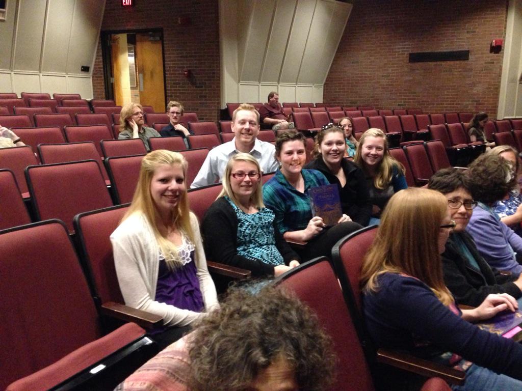 SussingOutBooks's tweet photo. It's Friday night...Do you know where your students are? My @EasternCTStateU R about to hear #BrianSelznick @UConn http://t.co/jBXdjIhlp6