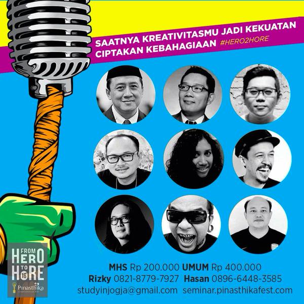 PinasthikaFest's tweet photo. Kemudian ada #CreativeSeminar #Hero2Hore http://t.co/ysZPcd8IZW