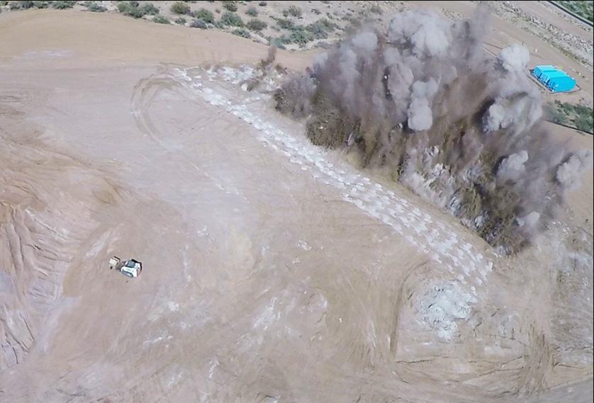 burtongolfworks's tweet photo. Awesome flying the drone during course construction…was cool until the blast..YIKES! Looking good @JKDgolfdesign http://t.co/DPkC3tyiXd