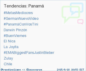 LudmilaTinista's tweet photo. #PanamáConVosTini logró ser tendencia💜🎤✨ http://t.co/TztdkwVoCo