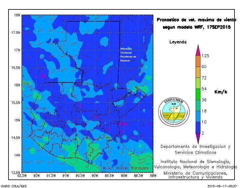 byronramirez01's tweet photo. #CONRED vientos con velocidad máxima entre 18 y 36 kilómetros por hora en regiones del Oriente y Sur del país. http://t.co/tL8mbzTSED