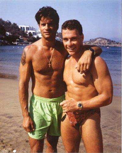 fudblinker's tweet image. @BigOandDukes I think I found what @oscarradio has been talking about! Lorenzo Lamas and Van Damme! #TwoMenPlease