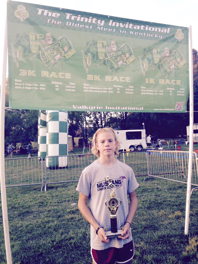 Congrats <a href="/wesgrogan_/">Wes Grogan</a>  2nd place in Trinity/Val meet! Ran 3K in 9:49, 6th fastest time in meet history! <a href="/gomccracken/">GoMcCracken</a>
