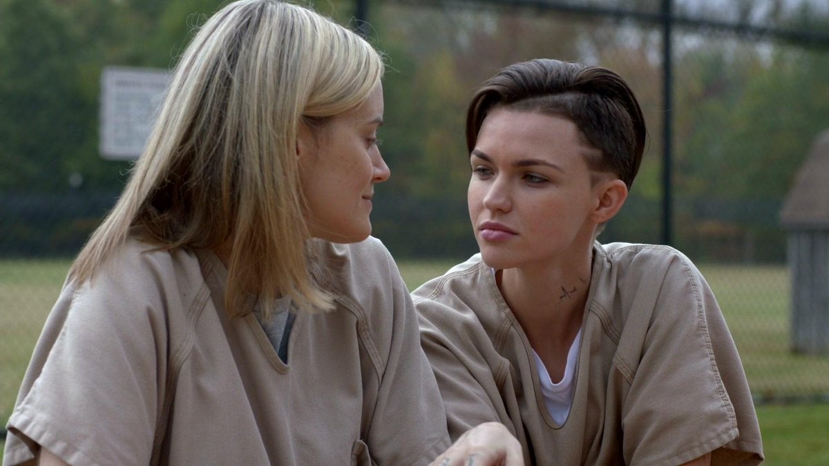 faveship's tweet photo. piper and stella - orange is the new black http://t.co/X9eH8Ry2Pb
