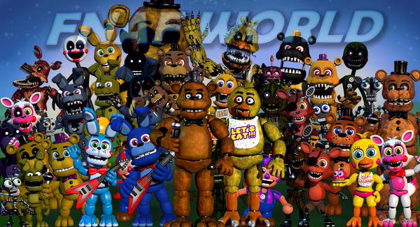 Withered Foxy, Fnaf World Characters and Fan Made